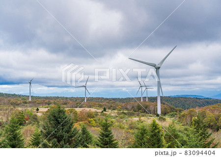 (福島県)郡山布引高原風力発電所 秋 (福島県)郡山布引高原風力発電所 秋 83094404
