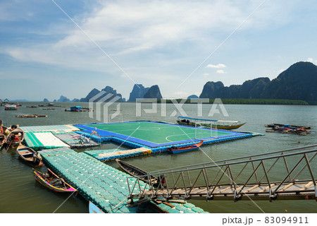 Floating football field at Panyee island, Phang Nga 83094911