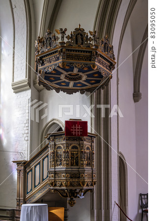 The interior of the St Jurgen church at Juergensby in Flensburg, Germany 83095050