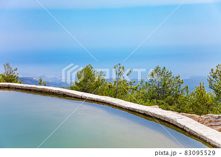 Tahtali mountain blue water artificial lake landscape 83095529