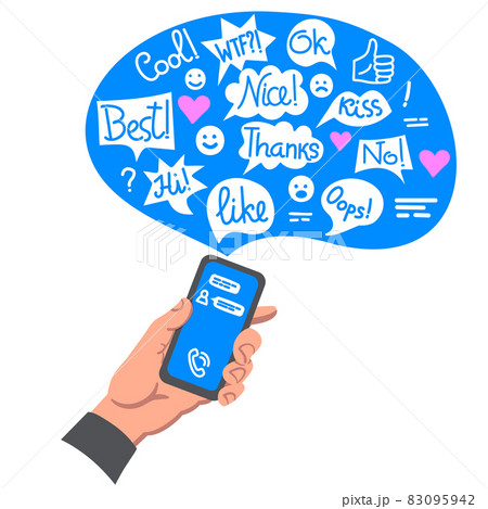 hand holding the smartphone 83095942