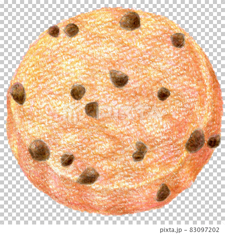 チョコチップクッキーの色鉛筆画イラスト 83097202