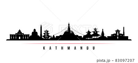 Kathmandu skyline horizontal banner.  83097207