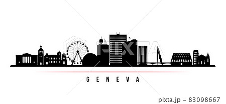 Geneva skyline horizontal banner.  83098667