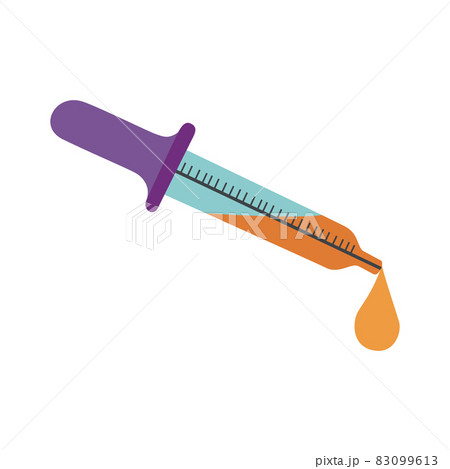 pipette Laboratory tool for taking chemical samples, icons in flat cartoon illustration vector isolated on white background pipette Laboratory tool for taking chemical samples, icons in flat cartoon illustration vector isolated on white background 83099613