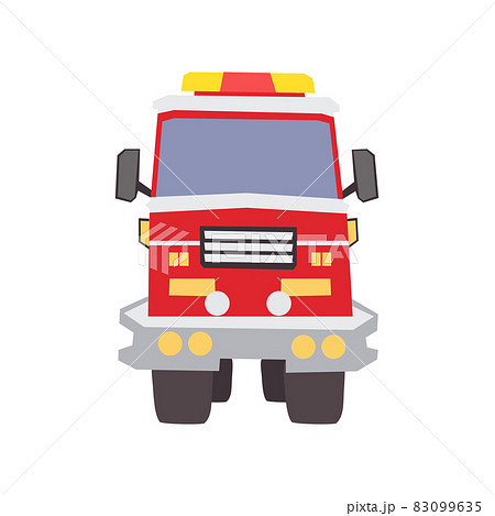 Flat fire truck icon. Flat design fire fighting equipment icon Flat fire truck icon. Flat design fire fighting equipment icon 83099635