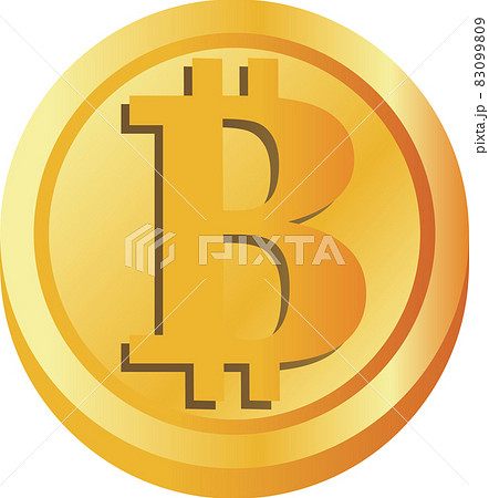仮想通貨 暗号資産 ビットコイン Btc Fx お金 ビジネス 投資 イメージ イラスト素材のイラスト素材