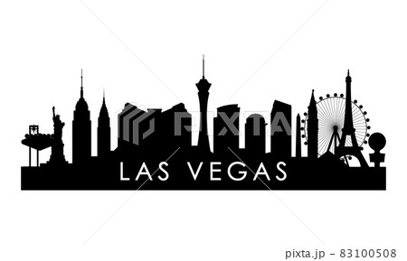 Las Vegas skyline silhouette.  83100508