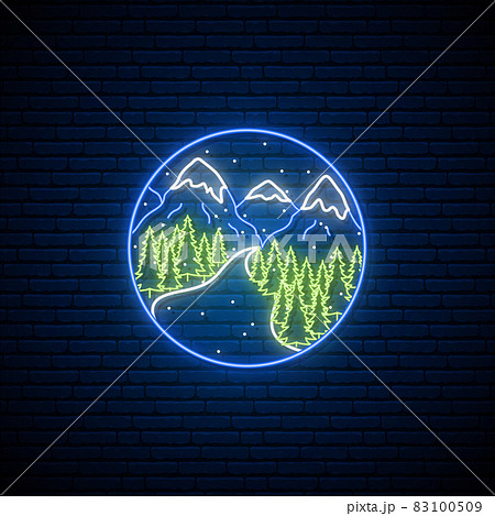 Neon mountain sign.  83100509
