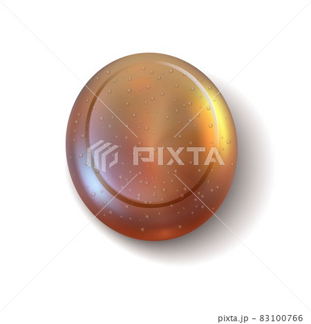 Realistic soap. Cleaning body care cosmetic 3D round bar with water drops. Toiletry for beauty and hygiene. Isolated solid detergent mockup. Vector bathroom and shower hand washing product Realistic soap. Cleaning body care cosmetic 3D round bar with water drops. Toiletry for beauty and hygiene. Isolated solid detergent mockup. Vector bathroom and shower hand washing product 83100766