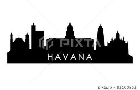 Havana skyline silhouette.  83100853