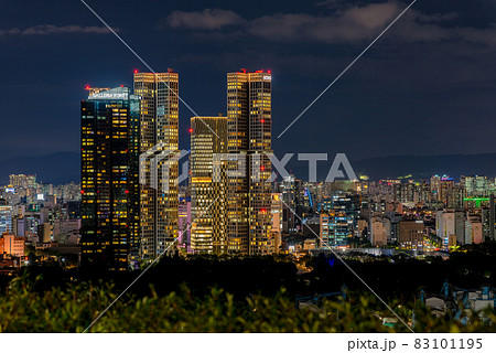 Seoul night cityscape view, South Korea travel Seoul night cityscape view, South Korea travel 83101195
