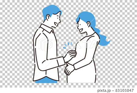 人物 妊娠中の夫婦 人物 妊娠中の夫婦 83103847