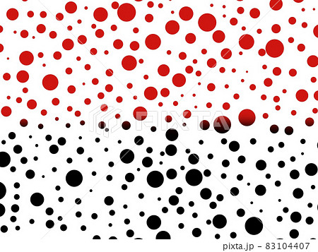 White background texture with black-red large and small polka dots White background texture with black-red large and small polka dots 83104407