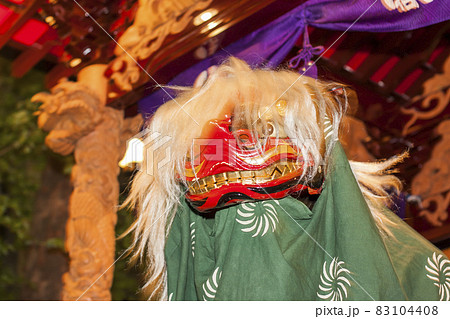 獅子舞 山車祭り 夏祭り ハヤシ ししまい 獅子舞 山車祭り 夏祭り ハヤシ ししまい 83104408