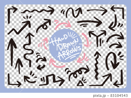 Hand drawn arrows set Hand drawn arrows set 83104543