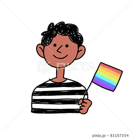 LGBT トランスジェンダー　男性　イラスト　シンプル　手書き 83107354