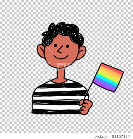LGBT トランスジェンダー　男性　イラスト　シンプル　手書き 83107354