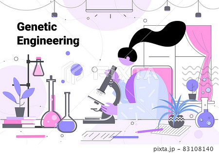 woman scientist using microscope analyzing DNA structure researcher making experiment in lab DNA testing genetic engineering woman scientist using microscope analyzing DNA structure researcher making experiment in lab DNA testing genetic engineering 83108140