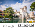 Panoramic view on Scaligero castle in Sirmione near lake Garda 83108486