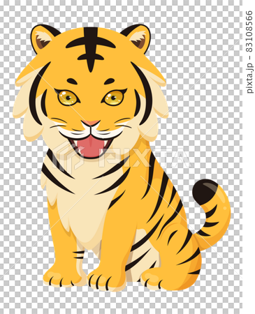 虎のイラスト_リアルな目 83108566