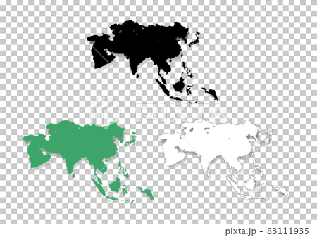 Asia-Shadow-3 Color Set - Stock Illustration [83111935] - PIXTA