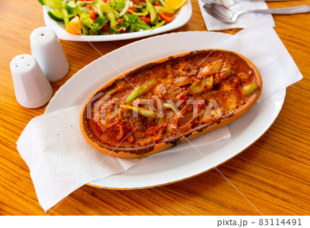 Turkish Kofte with vegetables Turkish Kofte with vegetables 83114491