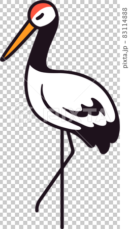 Simple cartoon crane drawing 83114888