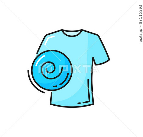 Extra tightening, delicate spin or washer spin cycle isolated line icon. Vector white cloth shirt washing, whiteness and deep clean. Spin speed time drum inside washing machine spins round 83115593