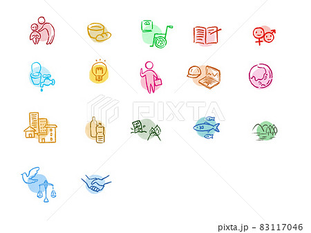 手描きの可愛い印象SDGs　 83117046