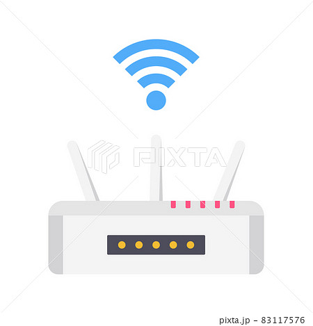 Wi Fiルーターのイラストのイラスト素材