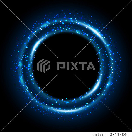 Rotating blue light shiny with sparkles, Suitable for product advertising, product design, and other. Vector illustration 83118840