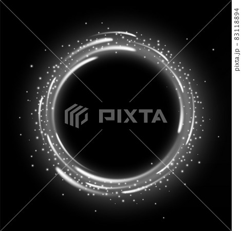 Round white light shiny with sparkles, Suitable for product advertising, product design, and other. 83118894