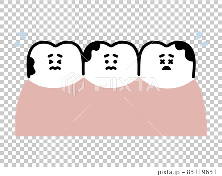 齲齒/臟牙（一字排開）字符 83119631