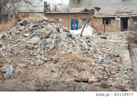 Demolition of old houses in suburban Beijing, China Demolition of old houses in suburban Beijing, China 83119977