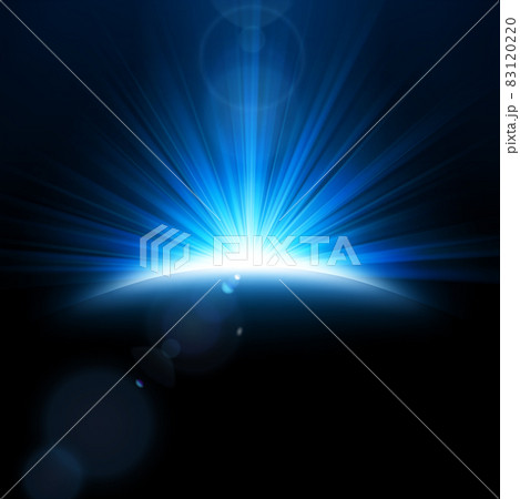 Blue Rays rising on dark background. Suitable for product advertising, product design, and other 83120220