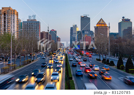 3rd Ring Road East (San Huan Lu) highway in Chaoyang district in Beijing, China 83120785