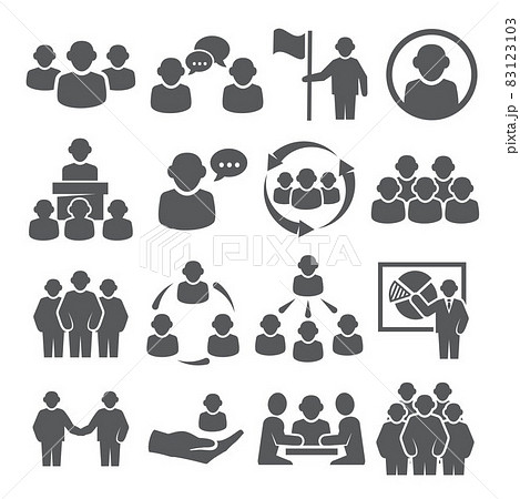 People icons set on white background 83123103