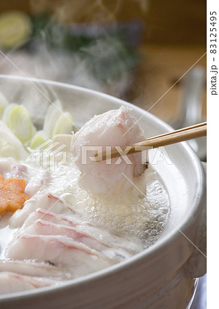 クエ鍋 アラ鍋 日本の人気鍋料理の写真素材