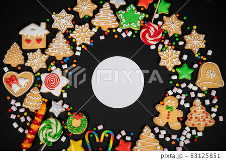 Christmas holidays composition on background with copy space for your text 83125851