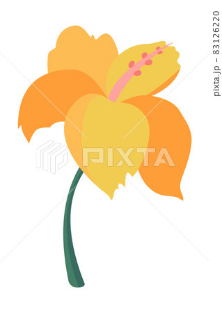 Cartoon exotic vector flower on white background 83126220