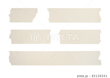 Close up of adhesive tape wrinkle set on white background Close up of adhesive tape wrinkle set on white background 83126341