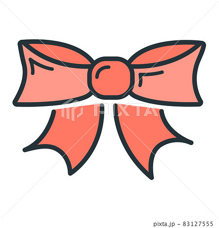 Concept happy new year, merry christmas decoration icon, cartoon xmas label holiday winter time flat vector illustration, isolated on white. 83127555