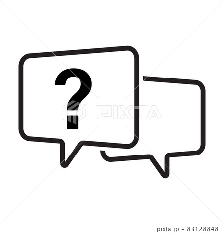 Question mark speech bubbles icon vector for graphic design, logo, web site, social media, mobile app, ui illustration 83128848