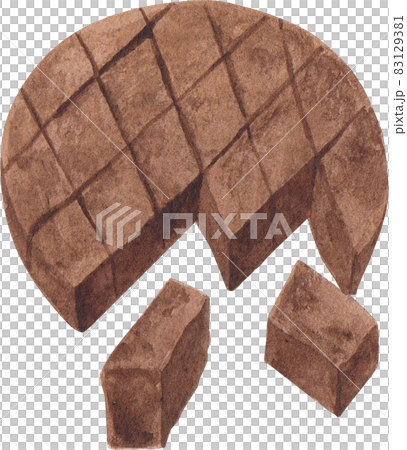 Brownie bake and equipment watercolor Brownie bake and equipment watercolor 83129381
