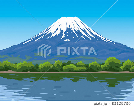 富士山のイラスト素材 [83129730] - PIXTA