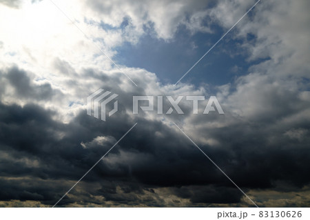 beautiful dark dramatic sky with stormy clouds before the rain 83130626