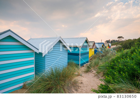 Colorful Beach House at Brighton Beach, Melbourne 83130650