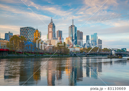 Melbourne city skyline in Australia Melbourne city skyline in Australia 83130669
