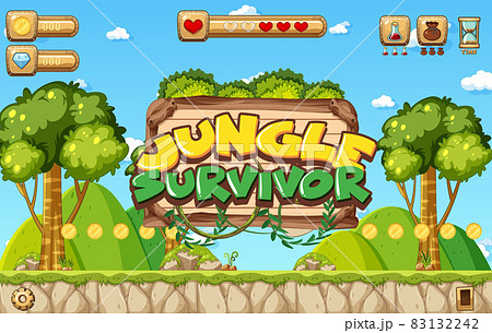 Collecting Coins Platform Game Template Collecting Coins Platform Game Template 83132242